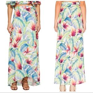 Show Me Your Mumu Siren Wrap Maxi Skirt, Palm Flings